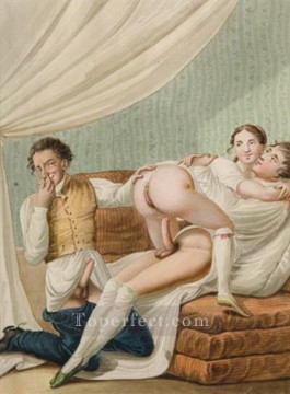 嗅覚 視覚障害者のゲオルク・エマヌエル・オピスの風刺画 性的 Oil Paintings